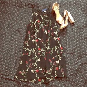 ❤️Francesca’s❤️ Floral print black Dress NWOT
